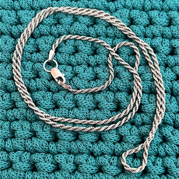 Jewelry Sterling Silver Twist Chain 24 Inches Poshmark